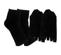 MAGICLULU 2 Piezas Calcetines Negros Anti-bronceado para Protección UV en Lámpara de Uñas, Cómodos de Tela Diseño Elegante y Estilo Plano para Uso Profesional en Manicuras