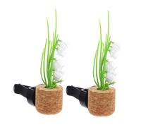 MAGICLULU 2 Piezas Clip de Vent para Aire Acondicionado del Coche Decoración de Interior con Diseño de Planta Potted Aromática para Difusión de Fragancia