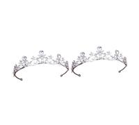 MAGICLULU 2 Piezas De Diamantes De Imitación Accesorios Para El Cabello De Boda Banda Para El Cabello Cumpleaños Accesorios Para Mujer Boda Nupcial Lujo Paseo Niño Lámina Venda