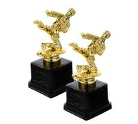 MAGICLULU 2 Piezas Decoración de Trofeos de Movimientos Marciales Decoración de Trofeos de Celebración Plástico Dorado Ceremonia y Fiestas para Torneo y Artesanía