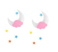 MAGICLULU 2 Piezas Decoración Musical Nube Estrella Móvil Cuna De Niño Teléfono Inteligente Nubes Colgando Decoraciones Móvil De Cuna Estrellas Cuna De Juguete Cuna Móvil Las Nubes