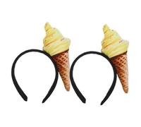 MAGICLULU 2 Piezas diadema de helado aro de pelo novedad fiesta tocados de fiesta novedosos diademas de la novedad diademas de helado diademas adornadas mujeres tela
