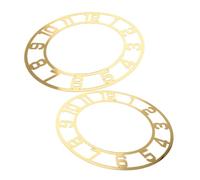 MAGICLULU 2 Piezas Esfera Reloj Acrílico Espejo con Números Árabes Dial Redondo Adhesivo para Manualidades DIY Accesorio Moderno para Decoración de Salón y Hotel