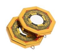 MAGICLULU 2 Piezas Espejos Bagua Convexos de Aleación de Feng Shui Chino Protector Energético para Negocios y Hogar Decoración Equilibrio Reflejo de Energías Negativas Colgante Artesanal