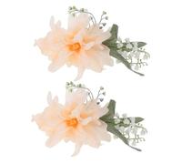 MAGICLULU 2 Piezas Flower Curtain Holdbacks con Clip de Metal Resistente Diseño Floral Realista para Sujetar Cortinas Moderno Boho y Rústico