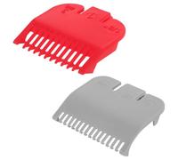 MAGICLULU 2 Piezas Guías para Cortapelos Profesionales de Gris y Rojo Accesorios Duraderos para Precisión Corte y Peinados para Uso Barbería y Peluquería Doméstica