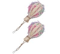MAGICLULU 2 Piezas Juguete de Pelota de Hojas de Maíz Colgante | Favorece Ejercicio y Diversión, para Cacatúa y Ave, Uso en Parque Infantil, Material Hoja de Maíz
