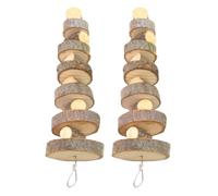 MAGICLULU 2 Piezas Juguete para Morder Mascotas de Madera de Manzana | Masticable para Animales Pequeños, Ayuda a Entretener y Reducir Estrés, Favorece Dientes Limpios y Fuertes