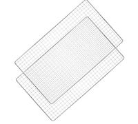 MAGICLULU 2 Piezas Malla para Parrilla de Barbacoa de Acero Inoxidable 44x26 Cm, Resistente y Engrosada, Calentamiento Uniforme y Mantiene la Humedad para Uso al Aire Libre