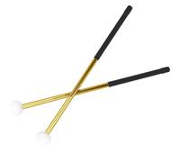 MAGICLULU 2 Piezas Mazos de Aluminio con Cabeza de Fieltro, Par Dorado | Agarre Ergonómico y Juego de Respaldo, para Práctica, Banda Escolar y Uso Profesional