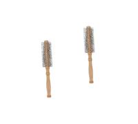 MAGICLULU 2 Piezas peine de rodillo de madera de peluquería curly hair peine madera cepillo rizador caliente masajeador portátil secador de pelo s para masajear el cuero cabelludo