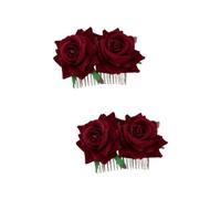 MAGICLULU 2 Piezas peineta floral peinetas nupciales de la flor color de rosa pelo floral tiara guirnalda peine de flores boda Accesorios para el cabello Pedazo de cabello sombrerería niño