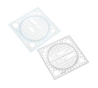 MAGICLULU 2 Piezas Plantilla de Dibujo de Círculos Regla Geométrica Multifuncional para Medición Diseño Artístico y Arquitectónico Herramienta de y Precisa para Círculos y Elipses
