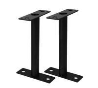 MAGICLULU 2 Piezas Soporte de Montaje para Pantalla Digital y Cartel Publicitario en Hierro Negro, Instalación en Pared y Lateral Estabilidad Inquebrantable para Promociones en Tiendas