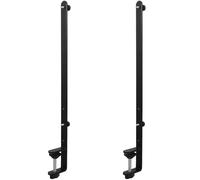 MAGICLULU 2 Piezas Soportes Ajustables Color Negro de Hierro para Tableros Perforados, Altura Regulable Instalación sin Herramientas Ideales para Oficina y Hogar