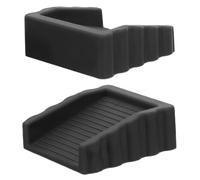 MAGICLULU 2 Piezas Tope de Puerta Cuña de Puerta Tpr Negro Antipinchazos Protección contra Pellizcos Control de Mascotas en Hogares y Oficinas