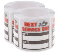 MAGICLULU 2 Rollos de Pegatinas Adhesivas Removibles para Coche Indicación de Próxima Revisión de Cambio de Aceite Etiquetas Portátiles para Mantenimiento Automotriz Recordatorio Visual