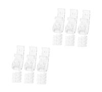 MAGICLULU 2 Series Tirador De Cortina Gancho De Fijación De Persiana Accesorios De Fijación De Persiana Enrollable Universal Llave Clips De Conector De Persiana Enrollable Abs 12 Piezas*2