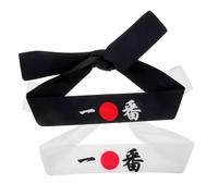 MAGICLULU 2 Uds Japonés Alegría Pañuelo Decoración Japonesa Karate Deportes Diadema Japón Diadema Cocina Japonesa Traje Diadema Decorativa Banda Para La Cabeza Sushi Chef Secreto De