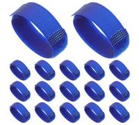 MAGICLULU 20 Piezas Correas Ajustables para Botas de Perro, Correa para Zapatos de Mascotas, Antideslizantes, Ligeras, Nailon y Poliéster, Azul, para Patas de Mascota y Gato, Paseos Diarios