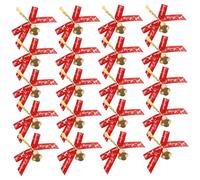 MAGICLULU 20 Piezas Navideños con Campanas Decorativos para Árbol y Manualidades Colores Clásicos Festivos Brillo y Accesorios para Envolver y Decoración Hogar