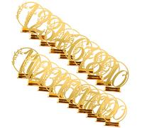 MAGICLULU 20 Piezas números de mesa de acrílico para boda Números de mesa para bodas Números de mesa acrílicos tomador Decoración de mesa comida Números de mesa de recepción de bodas Golden