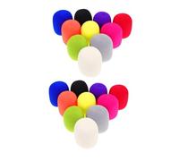 MAGICLULU 20 Piezas Unidades Funda Micrófono Esponja Gruesa Colores Surtidos para Ktv Hogar Protección Anti-spray Reutilizable Lavable Cubierta para Micrófono Viento