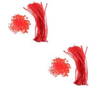 MAGICLULU 200 Piezas Bolsa de Malla Tejida Tote Bag totebag Bolsas de Verduras s Reutilizables Colgante de Frutas s de Malla de Patata de de Red Nylon Rojo