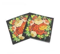 MAGICLULU 20piezas Servilleta de Papel Estampado Floral Diseño de Flor para Fiestas y Celebraciones Color Rojo Unidades por Paquete