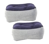 MAGICLULU 2piezas Cojines Inflables para Reposapiés Cojines De Viaje Revestimiento Aterciopelado Soporte para Piernas Portátil para Avión Coche y Uso Al Aire