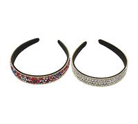 MAGICLULU 2piezas Diademas De Moda Joyas Diademas Acolchadas Para Mujer Brillantes Imitación