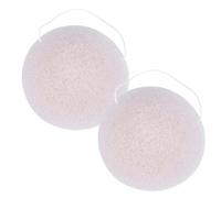 MAGICLULU 2piezas Esponja Bambú Redonda Grande para Limpieza Facial Esponja Desmaquillante Natural para Cuidado Piel Baño Color Aleatorio