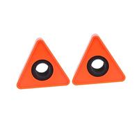 MAGICLULU 2piezas Logotipo Estación De Micrófono Bandera Del Micrófono Triangular Por Paquete Moldeado Por Inyección De Abs Para Uso Estudio De Grabación