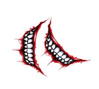 MAGICLULU 2Piezas Pegatinas de Labios Sangrientos para Vehículos Calcomanías Decorativas para Cascos de Motocicleta Adhesivos Halloween para Ventanas de Autos Diseño Único y Resistente al Agua