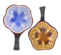 MAGICLULU 2piezas Platos de Tinta de Cerámica Multifuncional Soporte para Pinceles y Contenedor de Tinta de Escritorio Decoración Clásica para Suministros de Caligrafía y Regalo para Hogar