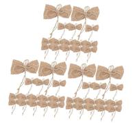 MAGICLULU 3 Juegos Arco De Arpillera Lazos Navideños para Envolver Ramo Papel De De Cumpleaños Decoraciones De Fiesta De Compromiso Cinta De Arpillera para Paseo Entumecido 15 Uds * 3