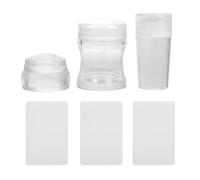 MAGICLULU 3 Juegos Estampador de Uñas Diy, Sellos de Manicura de Silicona Transparentes con Raspadores, para Diseño de Nail Art, Salón de Uñas y Obsequio