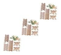 MAGICLULU 3 Juegos Lazo De Arpillera Natural para Manualidades 20 Unidades Miniárboles De Navidad Guirnaldas Navideñas Lazos Navideños Lazos para Manualidades Cestos De 20 Piezas * 3