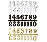 MAGICLULU 3 Juegos Números para Reloj de Pared Reemplazo Digital Creativo para DIY Números Árabes de Duradero Plata y Negro para Reparación y Decoración de Relojes
