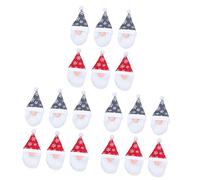 MAGICLULU 3 Juegos Tapas De Botellas De Vino De Navidad Tapas De Botellas De Leche Arpillera Sinterklaas Party Fiesta Tapa De Botella De Vino De Suministro De Navidad Lino 6 Piezas * 3