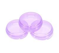 MAGICLULU 3 Pastilleros Redondos Portátiles para Medicación, Dispensador Doméstico Pequeño de Plástico PP, Color Púrpura, Organizador para Viaje y Uso Diario