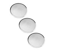 MAGICLULU 3 piezas Bandejas de Aluminio para Pizza de Resistentes al Desgaste Redondas y Gruesas para Horno Multiusos para Hornear Pasteles y Platos