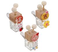 MAGICLULU 3 Piezas Botella Difusora de Aceites Esenciales para Coche con Clip para Ventilación Aromaterapia Portátil y Decorativa Intensidad para Perfumes y el Automóvil