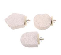 MAGICLULU 3 Piezas de Piedra de Afilar Lava para Pájaros Calcio, Fácil de Instalar, Juguete Masticable para Periquitos y Loros, Soporte para Jaulas de Aves