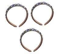 MAGICLULU 3 Piezas diadema ala ancha diadema cristal s moda ancho hair topper tiara imitación Sombreros mujer versión coreana sombrerería venda