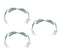 MAGICLULU 3 Piezas Diadema de cristal de hoja diademas enjoyadas para mujer diadema de niña de las flores hair topper tocados tiara accesorios de boda accesorios para el cabello festivos