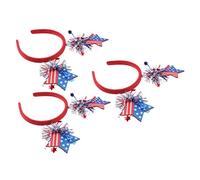 MAGICLULU 3 Piezas Diadema Del Día De La Independencia De America Accesorios Para El Cabello De Las Mujeres Accesorios Para El Cabello De Mujer Diadema Bandana Tiara Borla Sombrero