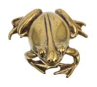 MAGICLULU 3 Piezas Enorme decoración del cubículo Decoración de la habitación Rana afortunada Decoración de la Pared cifra Figurilla Ranas Estatua de Rana Adorno de Rana Cobre Dorado