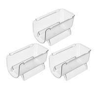 MAGICLULU 3 Piezas Estante Apilable de Acrílico Transparente | Organizador de Bebidas para Nevera, Encimera y Cocina, Fácil de Limpiar, Alta Visibilidad