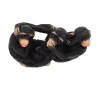 MAGICLULU 3 Piezas Figuritas de Mono de Resina Esculturas Decorativas para Hogar y Oficina Simbología de Sabiduría y Positividad Adornos para Escritorios y Estantes
